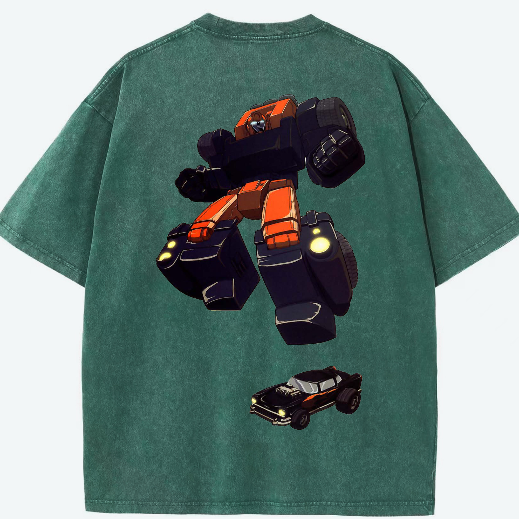 （画像用）  綿100% ヴィンテージ風 半袖Tシャツ（背面プリント）